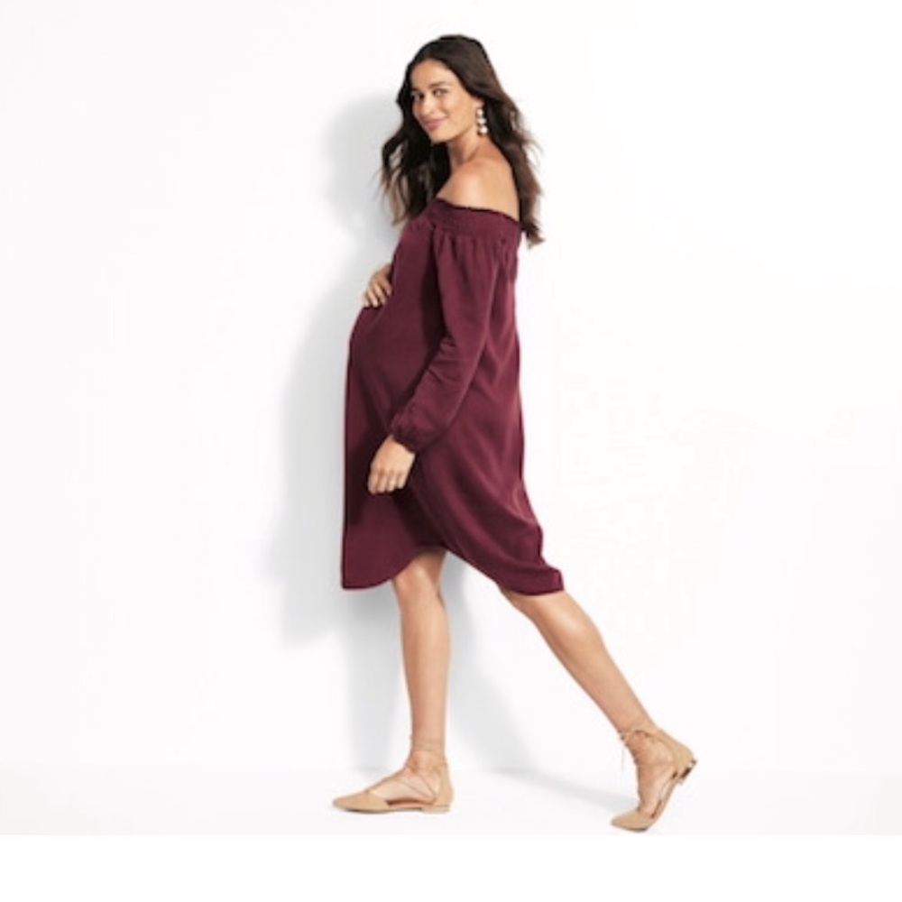Maternity Off the Shoulder Dress